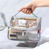 Cosmetic bag 2021 new high capacity portable super large transparent travel wash bag female skin care products storage bag