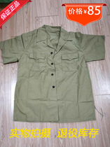 Collection inventory New 85 style short sleeve shirt comfortable dry glue Wood buckle khaki short sleeve old shirt summer