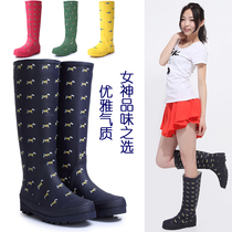 Fashion Outlet Japan Korea Adolescent Girl Rubber Rain Boots Slim Non-slip Rain Shoes Lady Spring Autumn High Cylinder Water Boots Shoes Cover Shoes