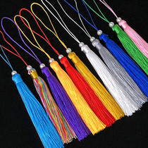 Fan tassel hanging ear hand embroidered Group fan pendant imitation pearl Chinese knot Xiangfei fan beard pendant decoration
