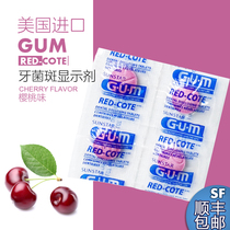 American GUM plaque display agent indicator children adult tooth scale plaque coloring dye cherry flavor