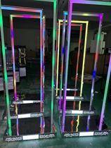 Bar luminous door frame point stage magic lottery control colorful arch point stage four-dimensional stainless steel point stage wheel
