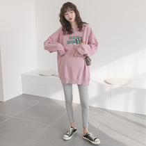 Pregnant woman T-shirt Spring autumn blouses with long sleeves Pure Cotton Long Sleeves Cartoon Casual Undershirt Fashion Spicy Mother Dress Spring Clothing