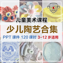 Young children Primary and secondary schools Fine arts Handmade Clay Courses Less Pottery Childrens Courtware Cases PPT Courtware