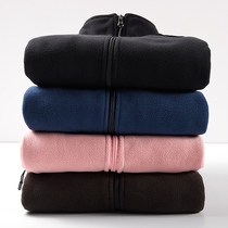 Snape Mens Outdoor Womens double-sided cardigan jacket thickened warm autumn and winter fleece large size assault jacket liner