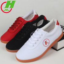 Cotton Tai Chi shoes beef tendons female canvas spring and summer martial arts shoes mens Taijiquan training kung fu shoes