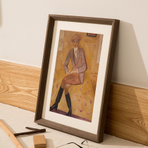 Solid wood large frame hanging wall A3 business license 4K sketch frame frame frame size