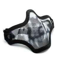 Outdoor real person CS game battle impact resistant steel wire mesh half face mask