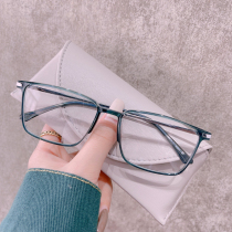 Zhaocai green literature myopia glasses male Japanese retro glasses frame tide color myopia can be equipped with degree eyes Square