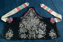 Old embroidery waist cotton thread embroidery flower and bird complete with streamer xn-2193