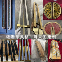 Modern European bronze light luxury stainless steel glass door handle push pull clubhouse villa luxury custom Hotel