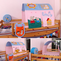 Cotton bed tent Up and down bed bed canopy Childrens bed Game house Princess room protective cartoon fabric bed curtain Pure cotton