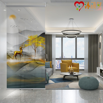 Modern simple roller blinds Nordic light luxury partition curtains Bedroom soft screen Hanging lifting soft curtain Hanging curtain Semi-transparent