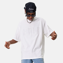MEDM National Tide Alphabet Stamped 50% of the sleeves Shirt Shirt Summer American Hip Hop Short Sleeve T-shirt Male Tide Card Looser