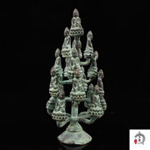 Antiques antiques Miscellaneous Collections ancient temples old pure copper pure hand-made five-story 17 pagoda town house to ward off evil spirits