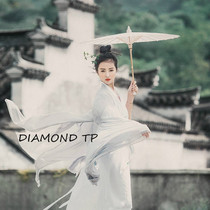 Dance Performance Fairy Oil Paper Umbrella Ancient Clothes Hanfu Photography Props Ancient Wind Shading Umbrella Vintage Decorative Flow Susilk Ribbon