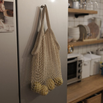 Park Fang INS Net red woven shopping bag cotton net bag fruit shopping bag hand shoulder hollow mesh bag