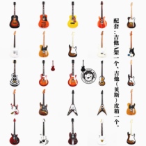 25CM handmade wooden folk guitar Electric guitar electric bass model decoration decoration gift musical instrument decoration
