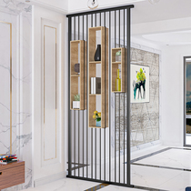 Nordic wrought iron stainless steel screen office hollow modern light luxury dining room living room entrance wall decorative partition