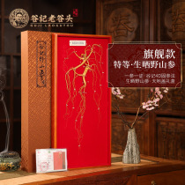 Laogu ginseng mountain ginseng northeast mountain ginseng Changbai mountain forest ginseng gift box outdoor growth dry ginseng