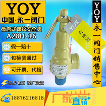 Yongyi safety valve A28H Y-10 16 25C P Rdn25 internal and external thread steam pressure relief spring full start