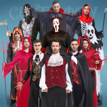 Halloween costume adult male vampire pirate demon makeup party performance costume performance area clothes props