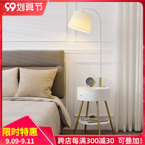 Living room floor lamp modern ins Wind USB charging storage creative bedside lamp Net red light luxury bedroom floor lamp