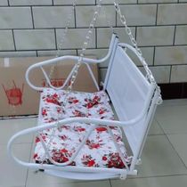 Double Outdoor Autumn seat No bracket Iron art High temperature baking lacquered reinforced Adult Balcony Indoor Roof Hanging Chair