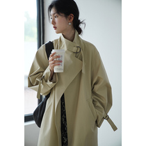 Carjolie 2023 Fall new Korean version of Commuter Windjersey Woman in Long Loose Jacket Superior Blouse