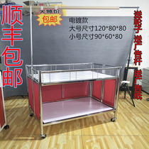 Supermarket promotion flower clothing store promotion table folding special sale dump truck plating wheel rack display rack