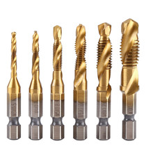 Hexagonal shank drilling and tapping Chamfering one-piece composite tapping Tap drill tap for spiral machine tap m3m4m5m6m8m10