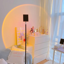 Sun does not fall lamp projection floor lamp bedroom lamp girl atmosphere Net red sunset sunset new bedside dawn light