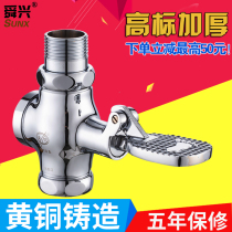 Stool toilet toilet squat toilet foot flush valve delay public foot flush valve switch valve all copper