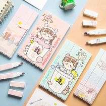 Collectors soft head puzzle highlighter students with marker pen set Morandi color color marker pen light color eye protection hand account Special Children stroke key color pen stationery