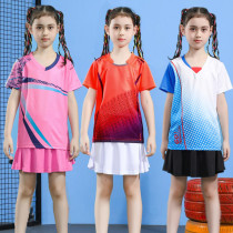 Childrens badminton training clothes girls sports suits girls boys tennis clothes short-sleeved table tennis primary school clothes boys