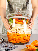 Glass jar kimchi jar thick empty bottle food grade marinated sugar garlic wide mouth sealed jar large container