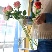 Hand reminder Flower barrel Home Transparent acrylic flower Shop Flower Boutique Exclusive Deep Water Nuragia Flower Arrangement Flower Plastic