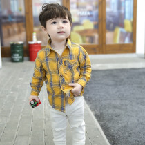 Children long sleeves new plaid shirt slim fit pure cotton shirt baby spring autumn jacket boy small middle child clothing blouse