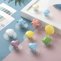 Door cabinet door Bedroom bathroom pull ring handle Punch handle Ceramic window glass door Sliding door Sticky drawer free