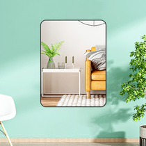 Bathroom mirror Wall self-adhesive toilet toilet wall hanging glass toilet bathroom makeup wall-mounted non-perforated