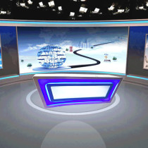 Studio Anchor station Broadcast station Studio table Childrens training class lecture table News interview table Live station custom