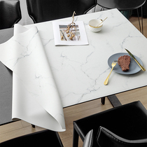 Q elastic silicone table mat Imitation Nordic marble pattern tablecloth Waterproof and oil-proof wash-in table mat PVC anti-hot coffee table mat