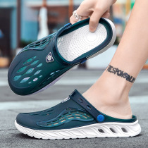 Big Code Slippers Men Trends Non-slip Baotou Dongle Dongle Sandals Summer Sports Wear Outside 2022 New Beach Cool Tug