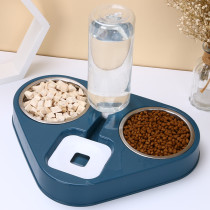 Cat Bowl Dog Bowl double bowl Pet Automatic Drinking Water not wet mouth Cat Food Basin Rice Basin anti-turning dog Cat Litter supplies