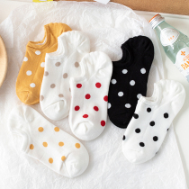 Bourdot Socks Children Short Socks Shallow Mouth Pure Cotton Ins Chaodates Lovely Round Point Silicone Anti Slip Summer Thin Invisible Socks