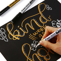 Japan Baile pilot metal paint marker black and white oily paint coloring marker waterproof Mark DIY trumpet