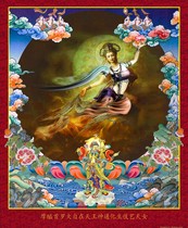 The knot the girl the Buddhism The Great Heaven the Buddha painting the Thangka hanging painting the statue the head of the Luo Tianwang