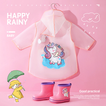Children raincoat girl 2021 kindergarten young children Poncho Girl baby cute rain shoes set
