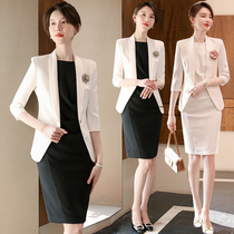 Professional dress suit Summer of senior official occasion medical front desk work dress beauty salon manager working clothes