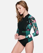 New Hurley surf 2mm half body one-piece long sleeve cold suit Wet suit wet suit snorkeling swimsuit thin woman